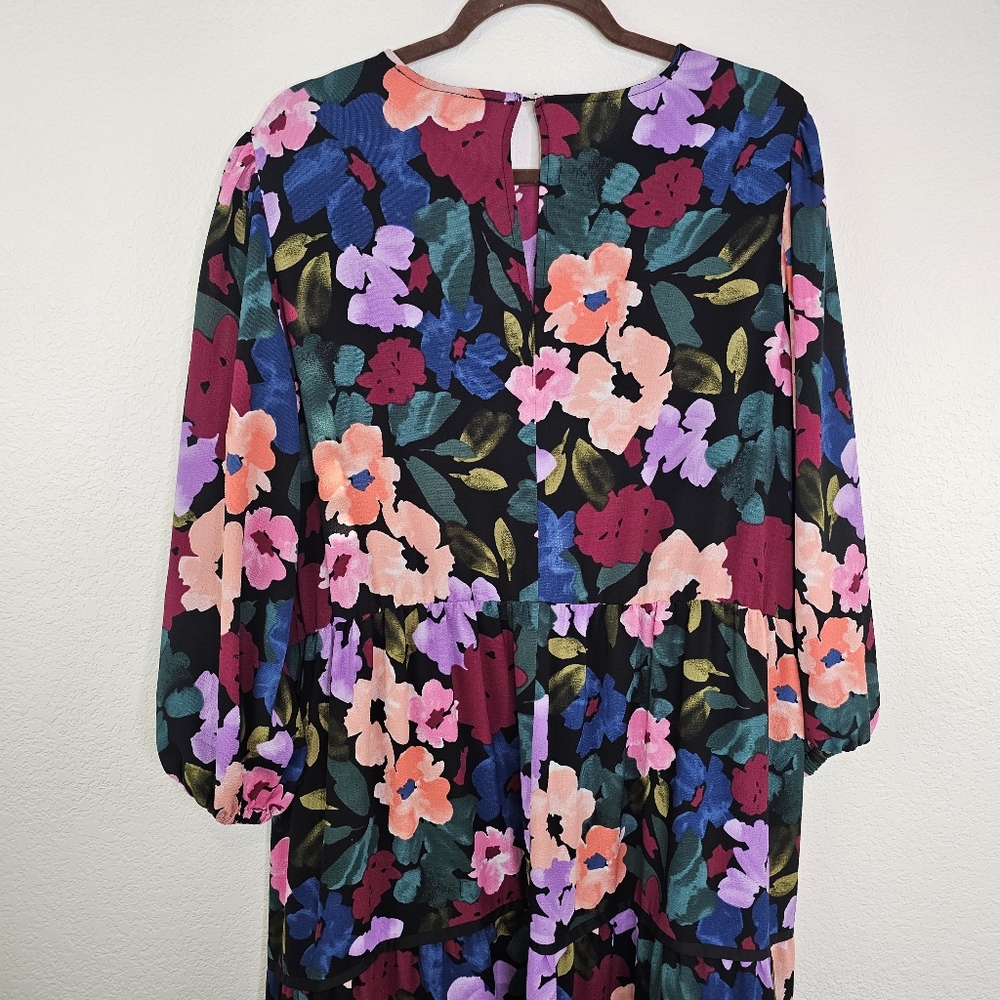 Clover And Sloane Floral Tiered Ruffle Maxi Dress 18W - Picture 7 of 10